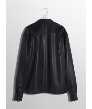 black leather piercing shirt Livraison rapide