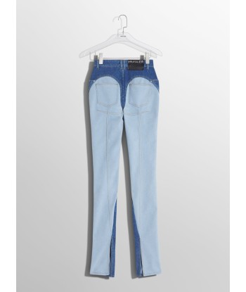 bi-tone blue skinny jeans ouvre sa boutique