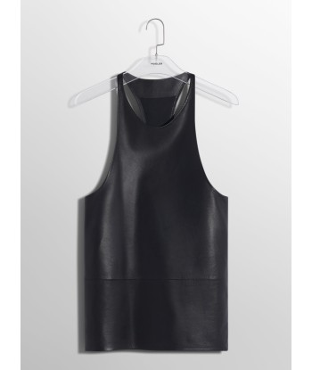 black leather tank top Livraison rapide