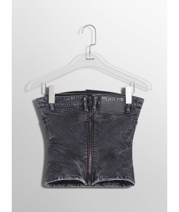 washed black spiral denim bustier 2 - 3 jours ouvrés.