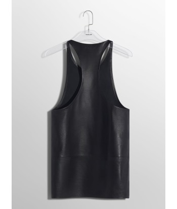 black leather tank top Livraison rapide