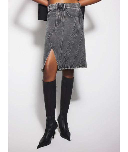 washed black spiral denim skirt Toutes les collections ici