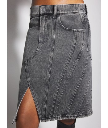 washed black spiral denim skirt Toutes les collections ici