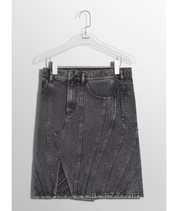 washed black spiral denim skirt Toutes les collections ici