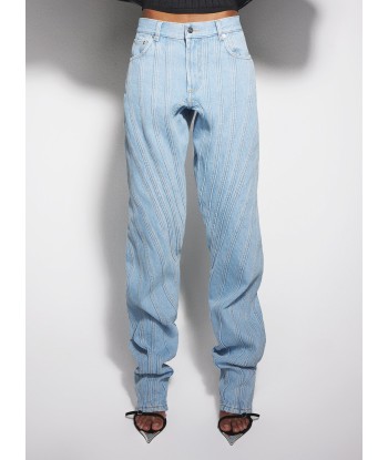 blue spiral baggy jeans votre