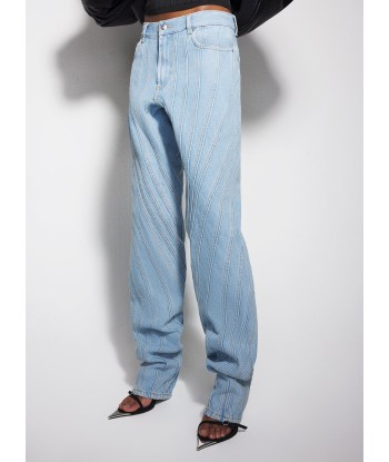 blue spiral baggy jeans votre