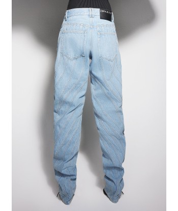 blue spiral baggy jeans votre