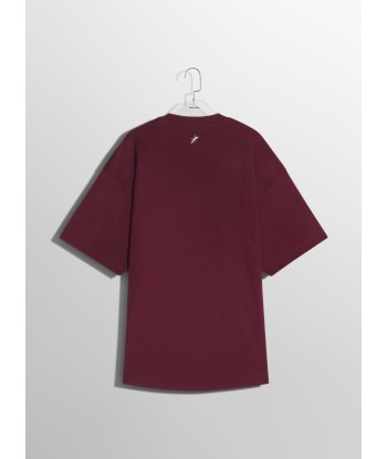 burgundy star velvet T-shirt pas cher 