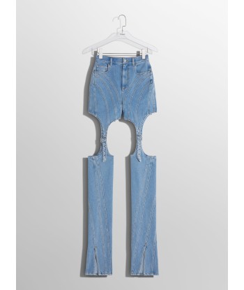 blue buckled chaps skinny jeans commande en ligne