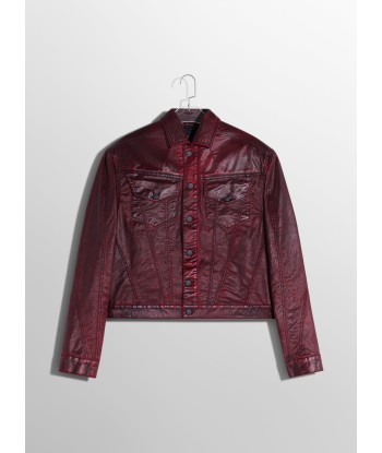 burgundy waxed denim jacket Comparez et commandez 