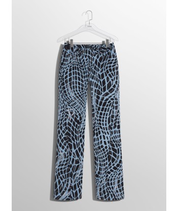 black velvet print straight leg jeans pas cheres