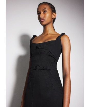 black buckled denim dress 50% de réduction en Octobre 2024