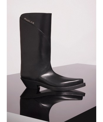 black leather santiag boots Par le système avancé 