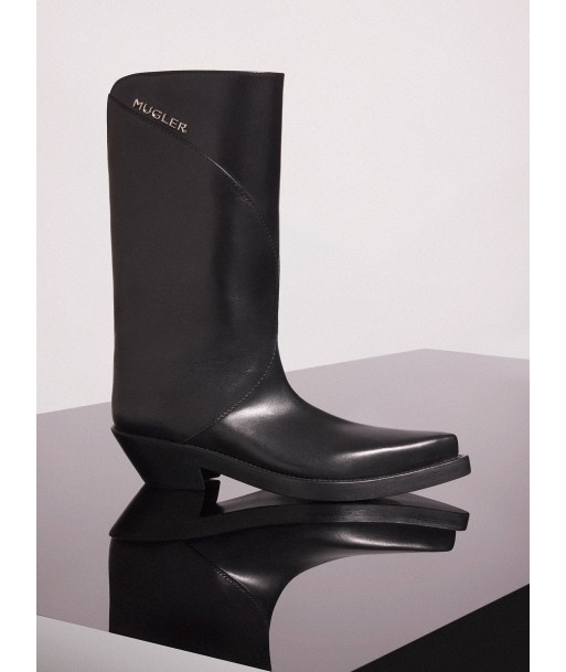 black leather santiag boots Par le système avancé 