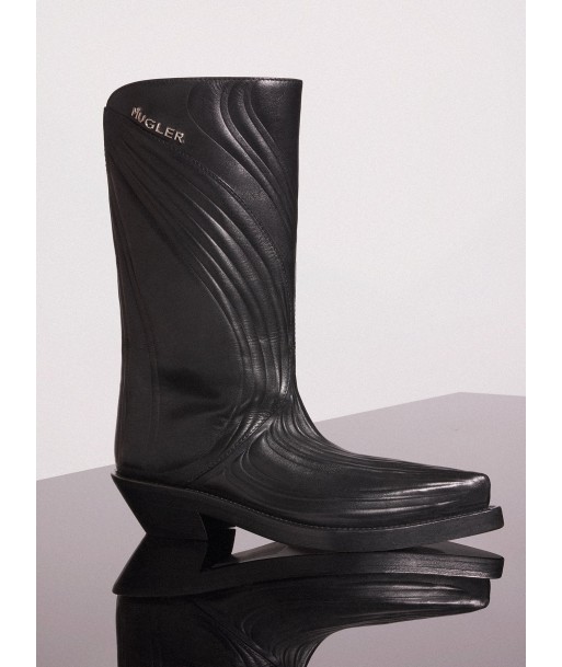 black embossed leather santiag boots Amélioration de cerveau avec