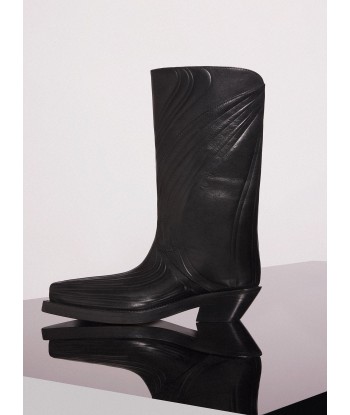 black embossed leather santiag boots Amélioration de cerveau avec