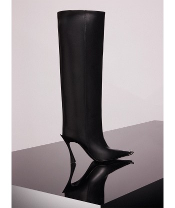 black leather piercing fang 95 boots Découvrez la collection