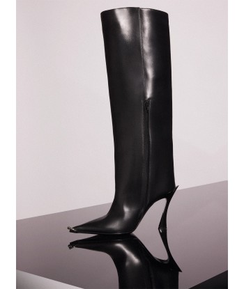 black leather piercing fang 95 boots Découvrez la collection