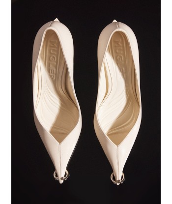 ivory leather piercing fang 95 pump 50% de réduction en Octobre 2024