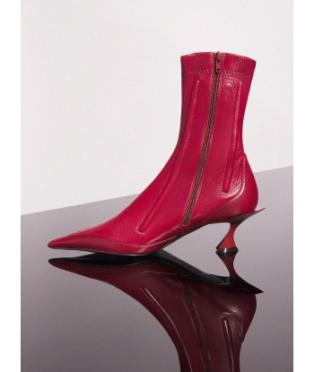 red boned leather fang 55 ankle boots de technologie