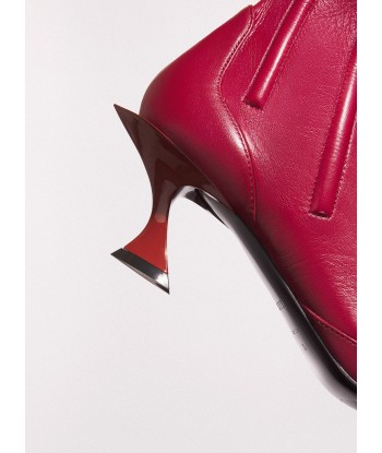 red boned leather fang 55 ankle boots de technologie