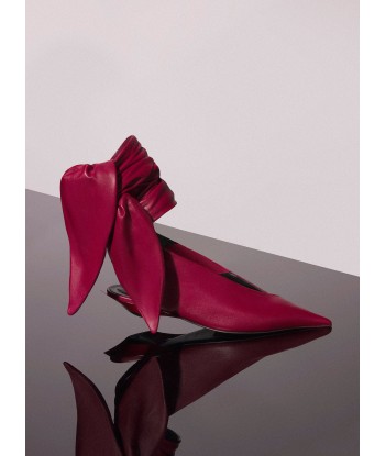 red leather knot fang flat mules Profitez des Offres !