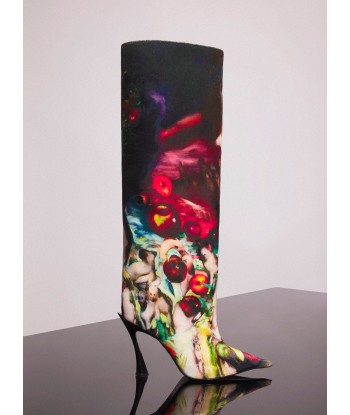 Mugler x Ambera Wellmann printed velvet fang 95 knee high boots Les magasins à Paris et en Île-de-France