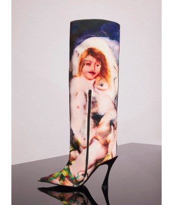 Mugler x Ambera Wellmann printed velvet fang 95 knee high boots Les magasins à Paris et en Île-de-France