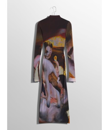 Mugler x Ambera Wellmann Sunset printed dress d'Europe débarque