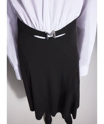 black m slitted skirt acheter