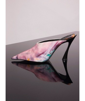 Mugler x Ambera Wellmann printed velvet fang 95 mules du meilleur 