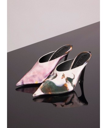 Mugler x Ambera Wellmann printed velvet fang 95 mules du meilleur 