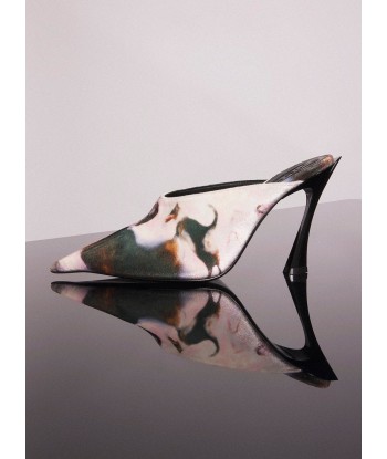 Mugler x Ambera Wellmann printed velvet fang 95 mules du meilleur 