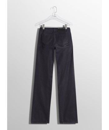 midnight blue waxed straight leg jeans est présent 