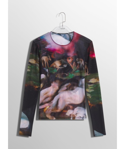 Mugler x Ambera Wellmann Impossession printed top solde