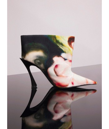 Mugler x Ambera Wellmann printed velvet fang 95 boots Livraison rapide