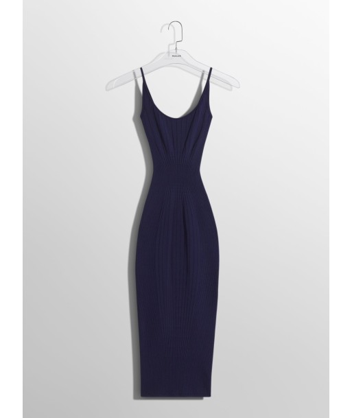 midnight blue sculpting knit dress vente chaude votre 