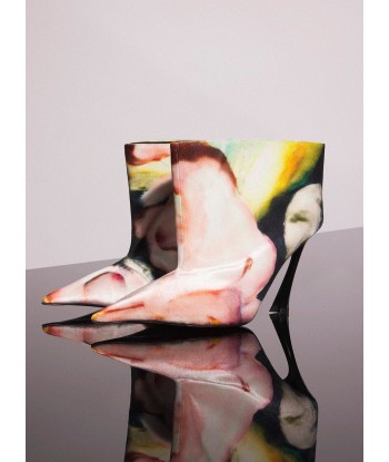 Mugler x Ambera Wellmann printed velvet fang 95 boots Livraison rapide