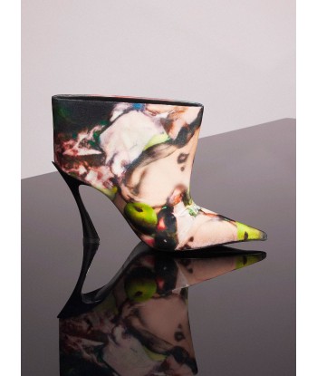 Mugler x Ambera Wellmann printed velvet fang 95 ankle boots de l' environnement