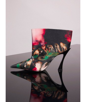 Mugler x Ambera Wellmann printed velvet fang 95 ankle boots de l' environnement