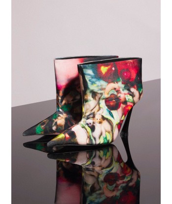 Mugler x Ambera Wellmann printed velvet fang 95 ankle boots de l' environnement