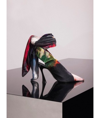 Mugler x Ambera Wellmann printed velvet knot fang 95 mules online