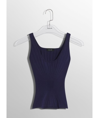 midnight blue sculpting knit tank top Economisez 