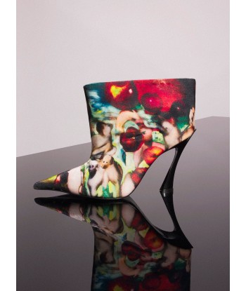 Mugler x Ambera Wellmann printed velvet fang 95 ankle boots de l' environnement