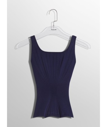 midnight blue sculpting knit tank top Economisez 