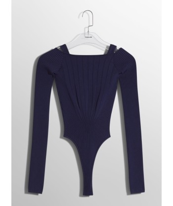 midnight blue sculpting knit bodysuit Venez acheter