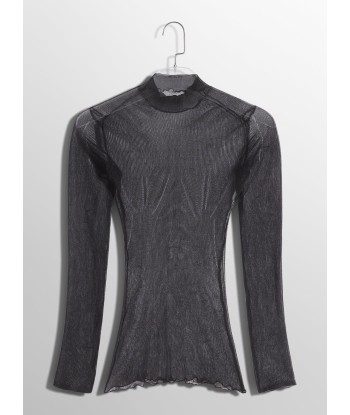 black sculpting sheer knit top sur le site 