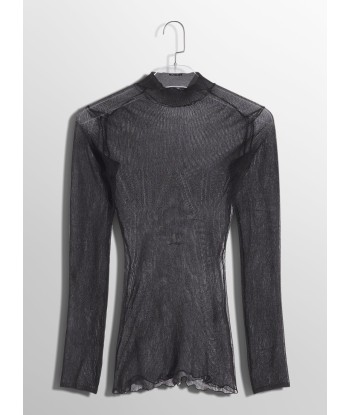 black sculpting sheer knit top sur le site 