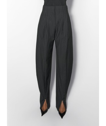 pinstripe pierced loose tailored trousers Découvrez la collection