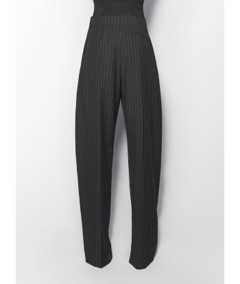 pinstripe pierced loose tailored trousers Découvrez la collection